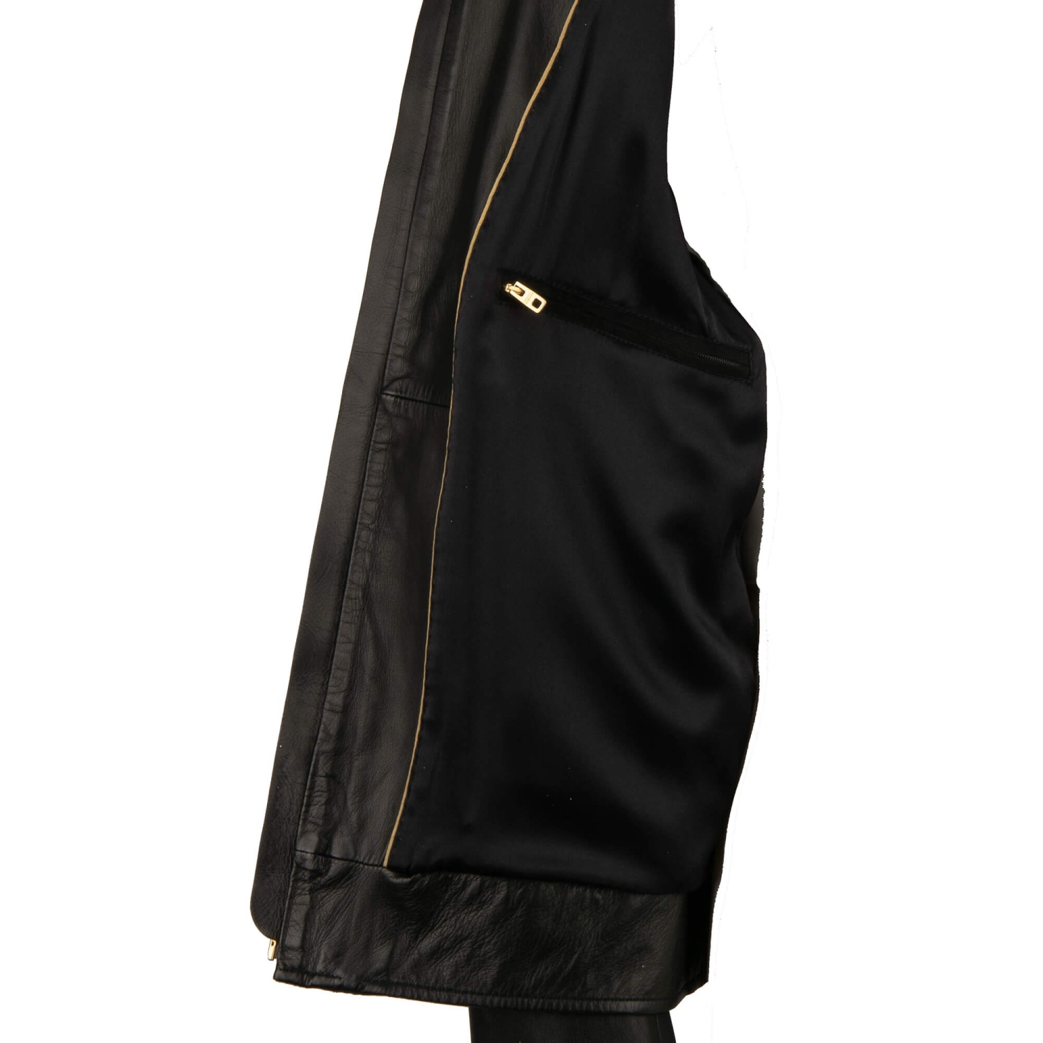 DOLCE & GABBANA Biker Lamb Leather Jacket with Zipped Pockets